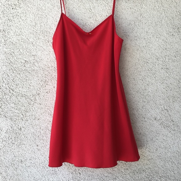 ❌SOLD❌Vintage Red Rose Slip Dress - Picture 2 of 4